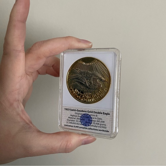 1933 Saint-Gaudens Gold Double Eagle Platinum-Accented Replica Archival Collec - Picture 10 of 16